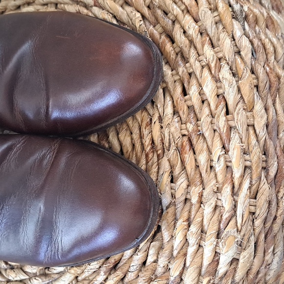 G.H. BASS & CO. Womens Chocolate Brown Leather Mules 2" Heels Sz. 8 - Picture 4 of 8